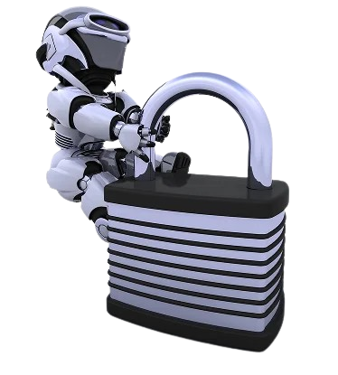 image showing robot secure the website image at cplus ai consultants